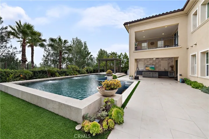 Another view of the private backyard.
