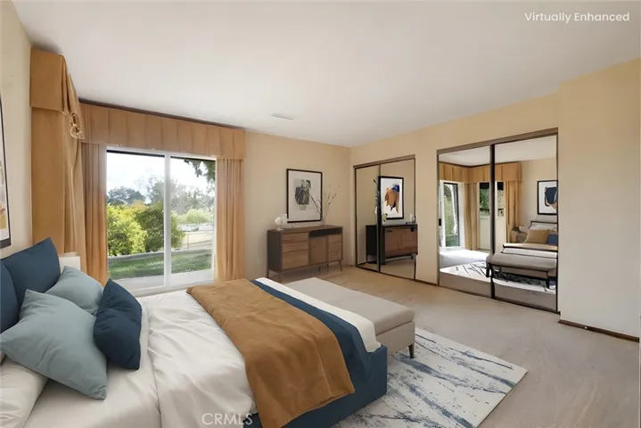 Staged primary bedroom
