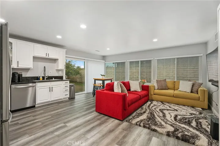 Family room open kitchen