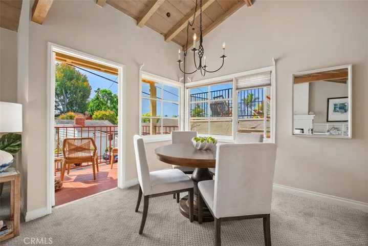 Dine with a peek a boo ocean view.
