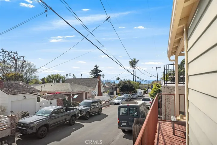 Street to street lot with ocean views off upstairs deck