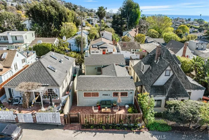 Aerial view of home.