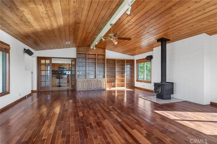 Looking from the balcony doors back toward the kitchen.