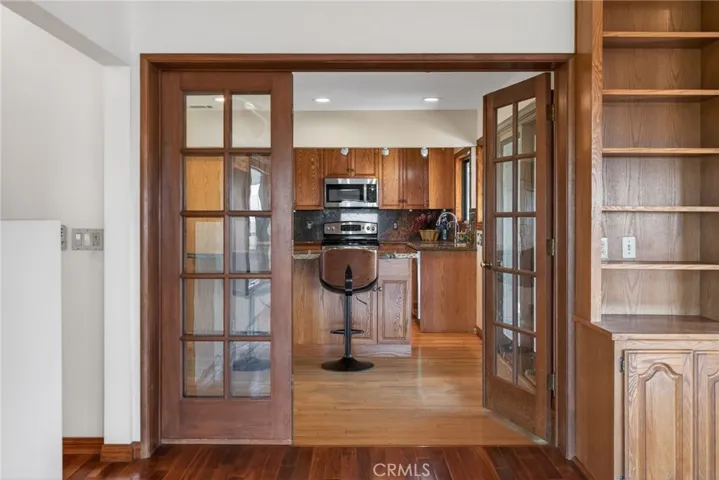 There are French doors separating the rooms in case you need more privacy.