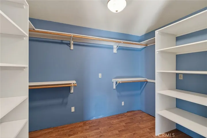 The walk-in closet.