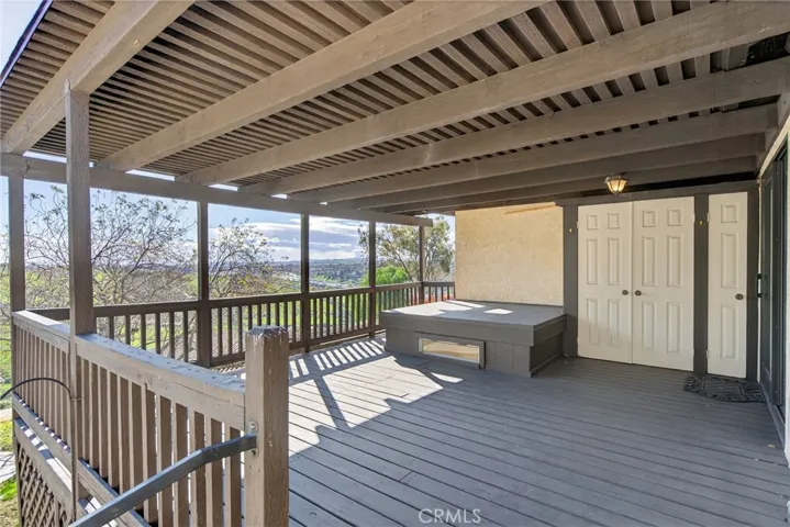 This balcony is off of the kitchen sliding door.