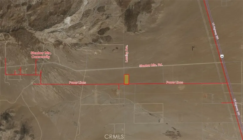 Power Lines & Easy access off Hwy 395.