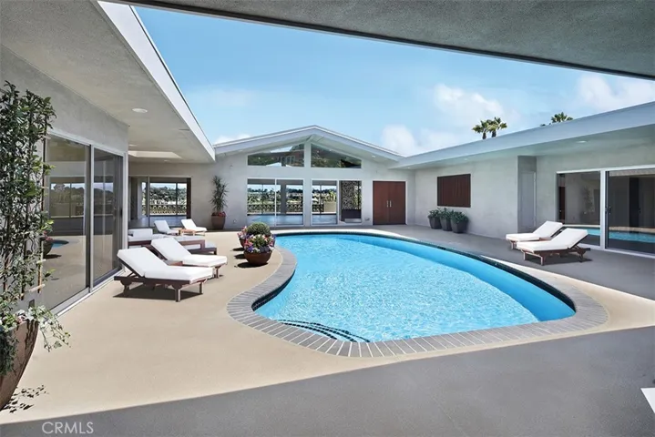 Courtyard with heated pool