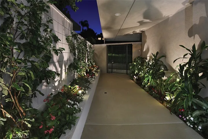 Walkway to private courtyard and pool