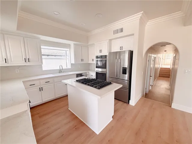 Kitchen and view down the hall