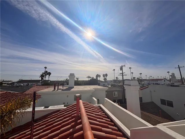 Ocean and sky view from rooftop deck