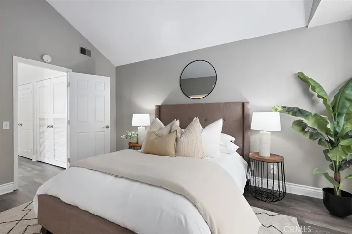 High ceilings in the first primary suite