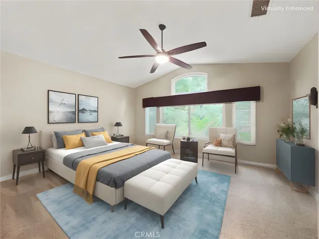 Primary suite with virtual staging
