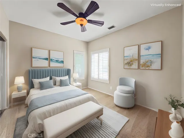 Virtually staged secondary bedroom