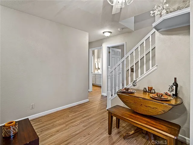looking from kitchen toward Den/3rd bedroom and downstairs ensuite