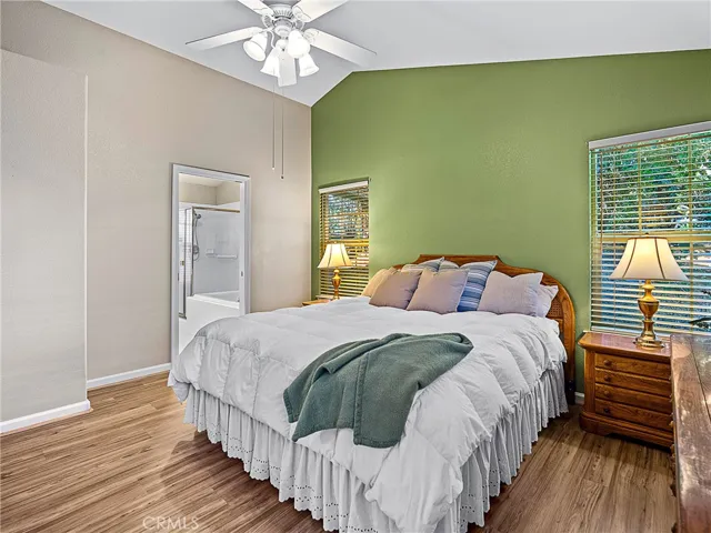 currently a CA King bed in downstairs bedroom