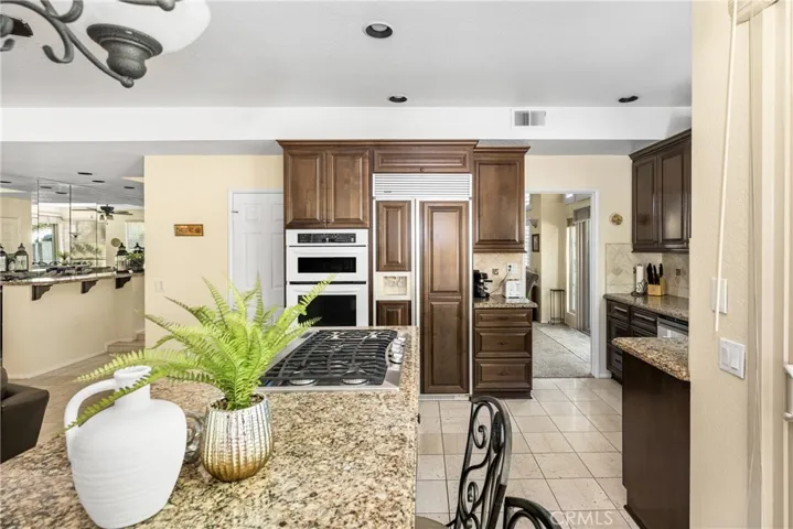 View of kitchen island