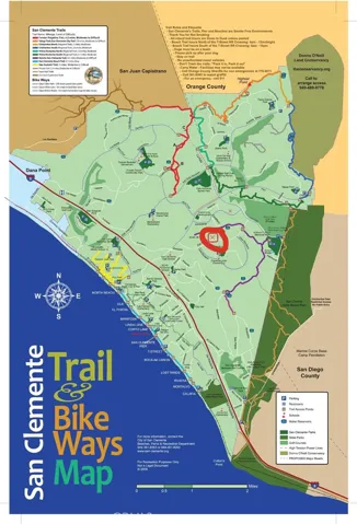 Hiking and biking trails of San Clemente