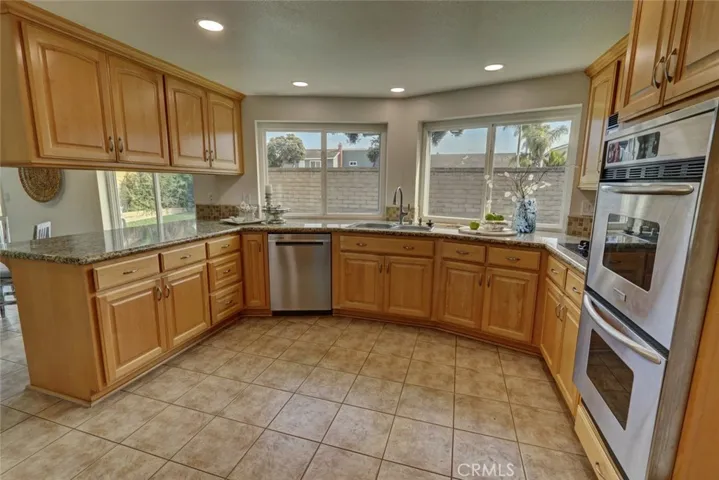 Views to rear yard from kitchen