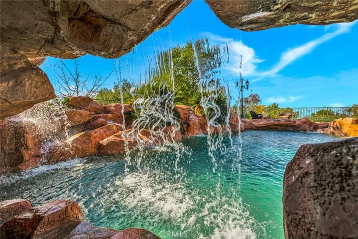 Another view from the spa tucked behind a waterfall.