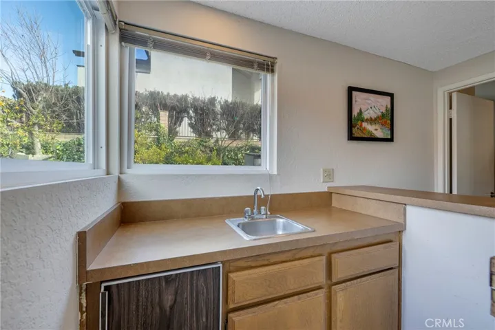 Wet bar in family room