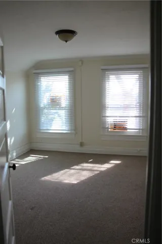 Living room with carpet.