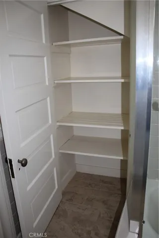 Linen closet in the bathroom.