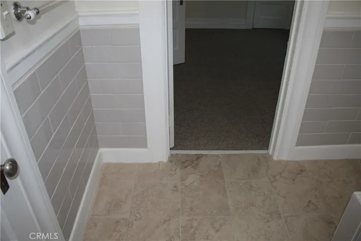 New tile in bathroom