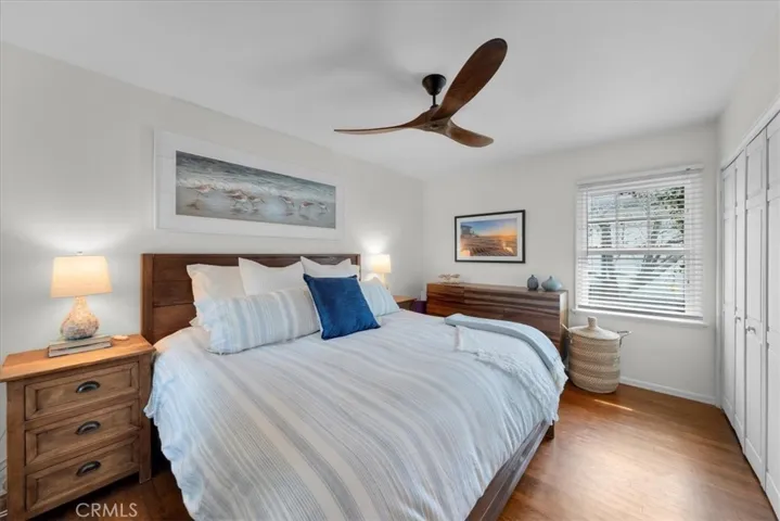 Windows in bedroom one allow for plenty of natural light
