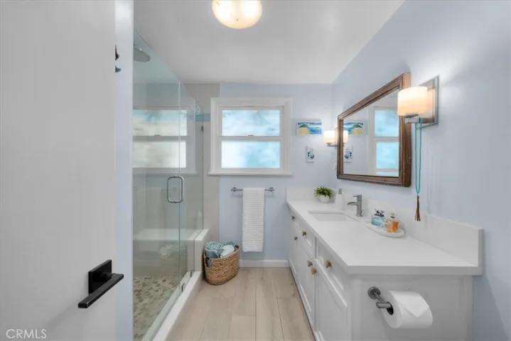 Bathroom right outside of bedroom 1 & 2