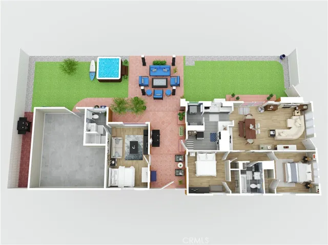3D floorplan rendering