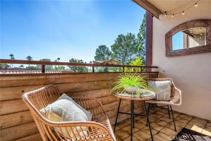south-facing balcony off living