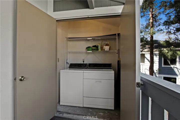 Laundry Closet off of Patio