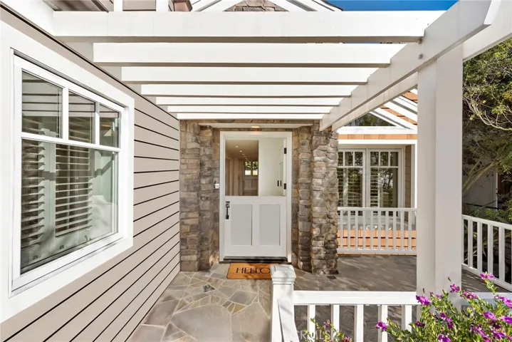 Custom wood door.