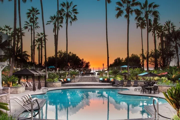 Ocean Club pool at sunset