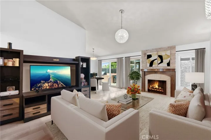 virtually staged family room as example