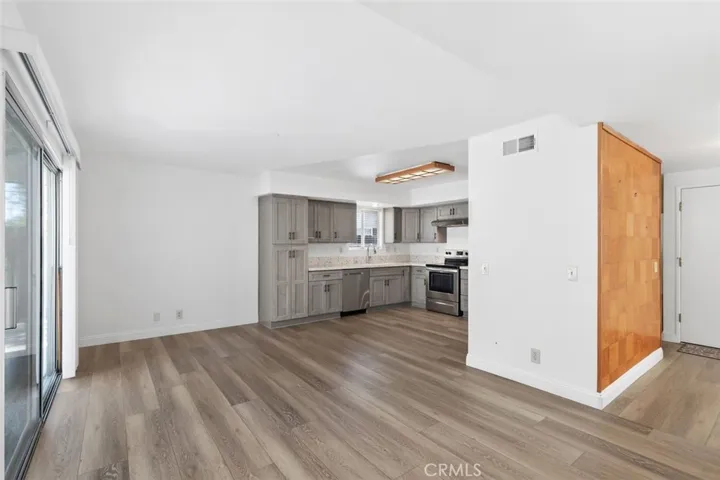 Dining room and kitchen