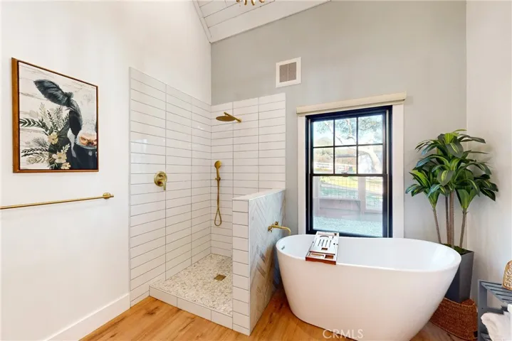 Luxurious tub and shower