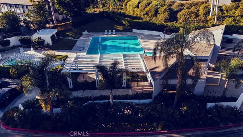 aerial view of the community pools