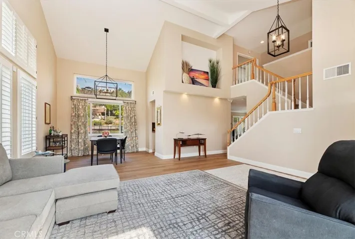 View from living room into the dining room and foyer.