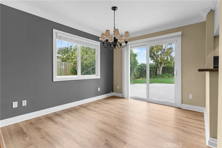 Dining area to backyard