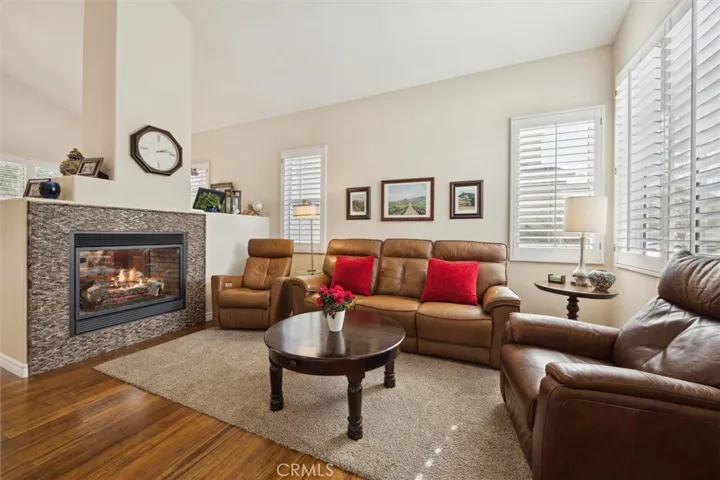 The high efficiency fireplace insert is both beautiful and serves as a generous heat source.