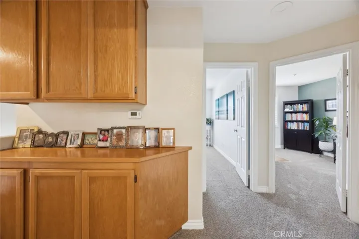 From the hall, looking into the two guest rooms.