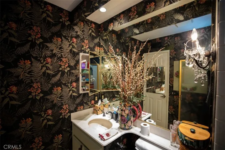 Hallway powder room