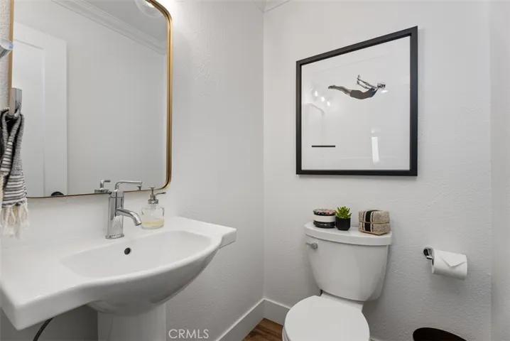 Main level powder room.