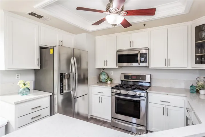 Well appointed remodeled kitchen with stainless steel appliances