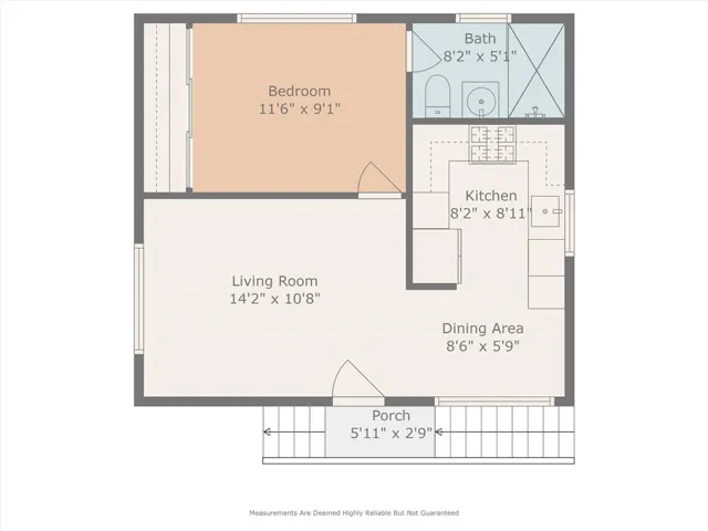 Unit C- 1 Bed / 1 Bath