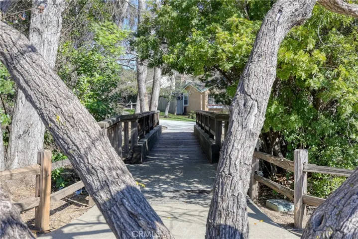 Bridge to trail across the street