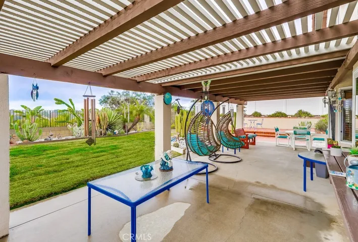 Large covered patio