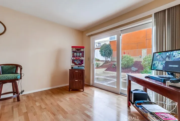 Downstairs Bedroom with closet or office